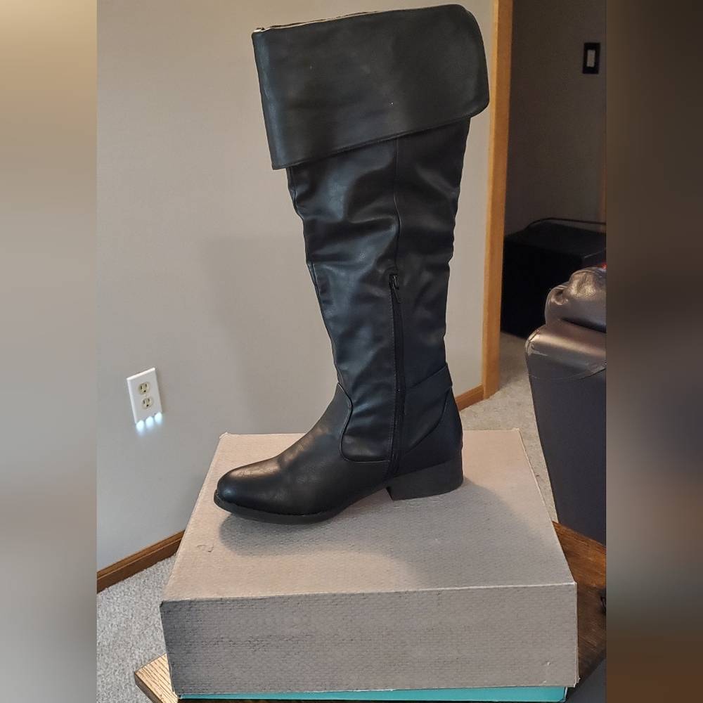 Maurices Black Over the Knee Boots
